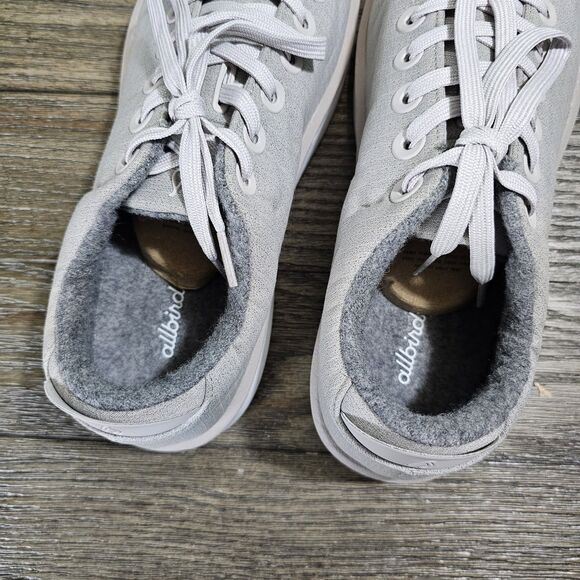 Allbirds Women's Wool Piper Woven Sneakers Pewter Grey Blizzard Sole, Size 10 - Picture 6 of 10